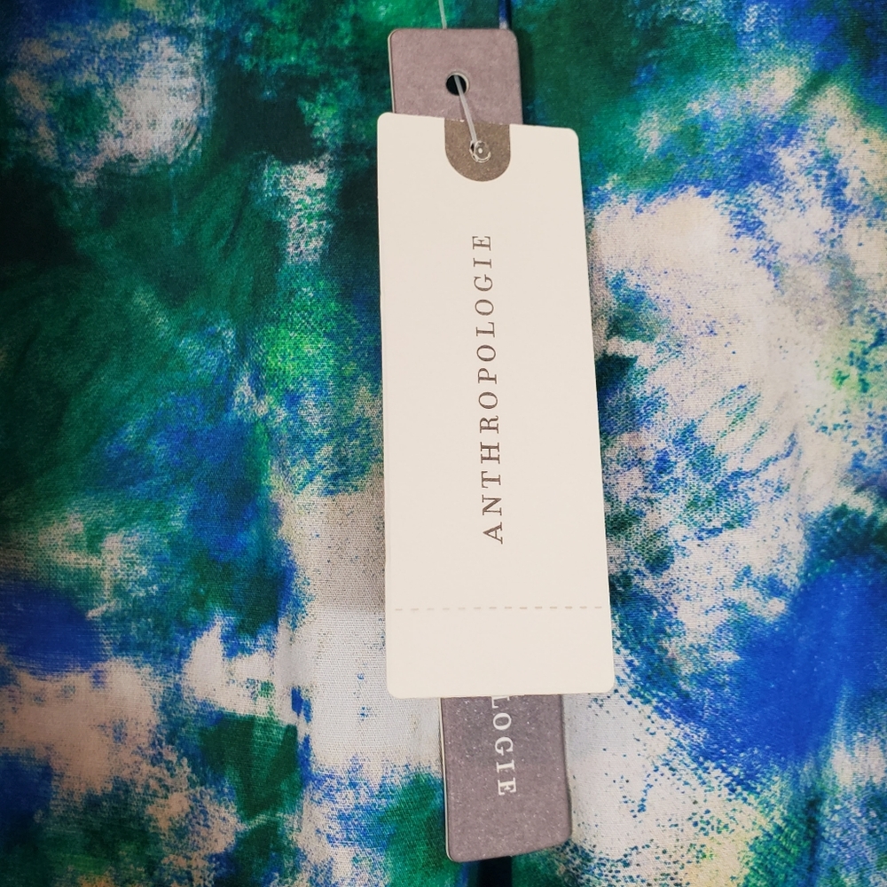 Anthropologie Corey Lynn Calter Boho Cotton V-Neck Relaxed Ruffle Midi Dress S - Picture 11 of 17